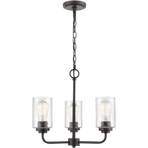 Moven 3 Light 18 inch Rubbed Bronze Chandelier Ceiling Light